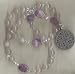 Anglican Rosary of Pink Rose Quartz with Episcopal Military Service Cross