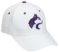 Washington Huskies White Fit Stretch Cap from Top of the World