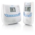 NUK Babyphone Eco Control+ DECT 267 mit Full Eco Mode; 100% frei von hochfrequenter Strahlung im Stand-by; mit Display, Schlaflieder und Nachtlicht
