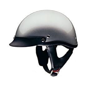 Half Helmets - Motorcycle Half Helmet DOT 100 Silver