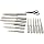 Ginsu Hanaita Japanese 420J2 Stainless Steel 14-Piece Counter Saver Cutlery Set with Cabinet Horizontal and Vertical Mounting 4835