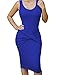 ALLEGRACE Womens Sleeveless Sexy Bodycon Midi Bandage Party Evening Dresses Blue S