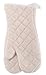 Oven Mitts Flame Retardant Mitts Heat Resistant to 425° F Black Color 2-Pack (17 inch, White)