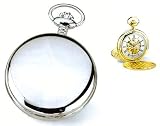 Pocket Watch - Charles Hubert Chrome Plated Double Cover Pocket Watch - B000AYLBF4