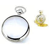 Pocket Watch - Charles Hubert Chrome Plated Double Cover Pocket Watch by Goldfinger