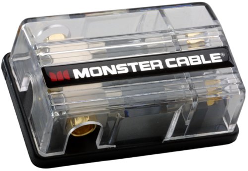 Monster Cable PFD 12A PowerFuse 1-2 Distribution for AGU Fuses From Three 4 Gauge Cable to Three 8 Gauge Fused Outputs 3-4 AWG to 2-8 AWG (AGU)