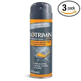 Click here to buy Lotrimin AF Athletes Foot Powder Spray (Pack of 3) by Lotrimin.
