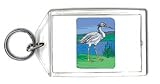 Keychain with crane, water, marsh