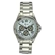 Trump Men's TR1073WTSB Silver-Tone Analog Sport/Dress Tachymeter Watch with Round White Dial