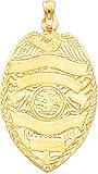14K Gold Police Badge Charm