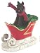 Black Schnauzer Dog in Sleigh Christmas Ornament New