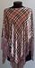 Silk velvet poncho in plaid design