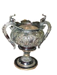 Intricately Carved Bronze Finished Brass Planter