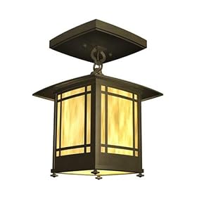 American Fluorescent EUF126MBSCT Eureka Outdoor Flush Mount, Transitional Mission Style... by American Fluorescent