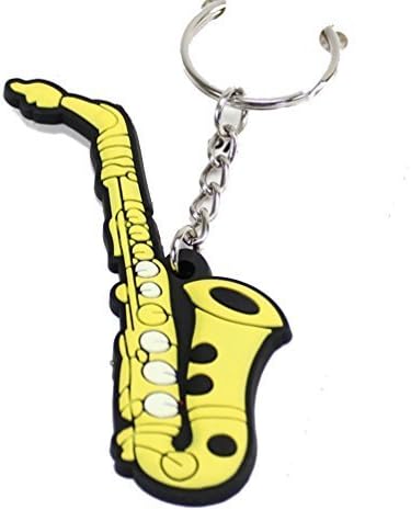 Gunking Saxophone Keychain Sax Key Chain Keyring