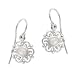 Sterling Silver June Birthstone Round Celtic w/ Genuine Freshwater Pearl Center Drop Earrings