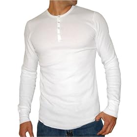 American Apparel Baby Thermal Henley T-Shirt / Tee
