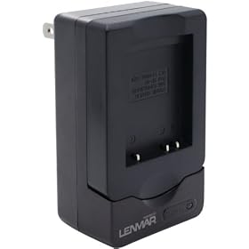 Lenmar CWLI40B Camera Battery Charger for Nikon En-el10, Olympus Li-40b and Li-42b and Fuji Np-45 (Black)