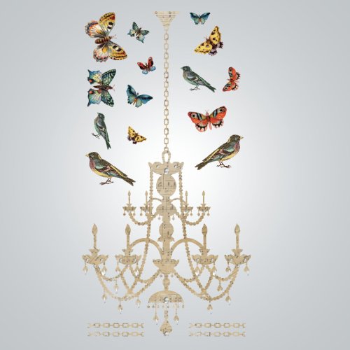 Wall Art Formal Affair Chandelier with Rhinestones, Peel-Stick, Multi