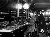 Early Telephone Switchboard Utilizing 100 Lines and 500 Extensions Photographic Poster Print, 16x12