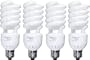 Full Spectrum Light Bulb - ALZO 27W Compact Fluorescent - Case of 4 - Daylight Balanced 5500K - Pure White Light