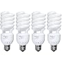 Full Spectrum Light Bulb - ALZO 27W Compact Fluorescent - Case of 4 - Daylight Balanced 5500K - Pure White Light
