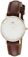 Daniel Wellington Women's 0900DW St. Mawes Stainless Steel Watch with Brown Strap