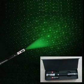 Green 30mw Laser Pointer Pen Style Star Holographic Projector and Laser Pointer-Dual Action