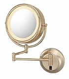 Kimball & Young 95325HW Double Sided Wall Mirror with Gold Frame, 8.75-Inch