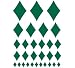 Set of 30 - Dark Green Diamonds Vinyl Wall Graphic Decals Stickers