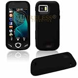 Black Silicon Skin Cover for Samsung Mythic A897 AT&T Protector Case