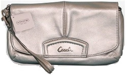 coach wristlets silver