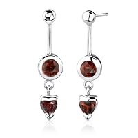 $10.00 Sterling Silver Garnet Earrings