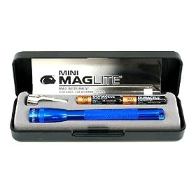 New - Maglite AAA Mini Mag Present-Bat Blue - M3A112