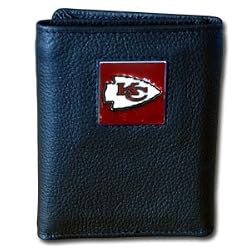Kansas City Chiefs Executive Leather Trifold Wallet in a Tin - NFL Football Fan Shop Sports Team Merchandise