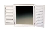 White Shutter Mirror