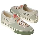 Ed Hardy DK Skullrose Military Leinensneaker, military