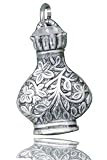 Beaucoup Designs Silver Over Pewter Old World 3D Perfume Bottle Charm with Crystal