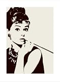 Audrey Hepburn - Zigarillo IV Poster Kunstdruck (80 x 60cm)