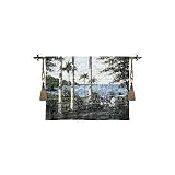 Review ArtExpression  / Caribbean Comfort - Artist: Bill Saunders - Fabric Size: 40.00 by 53.00 inches Wall Tapestry with hanging rods and tassels included