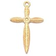 Cross Charm Gold Filled 22mm