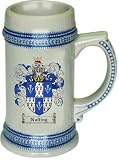 Nutting Family Crest Stein / Coat of Arms beer mug