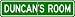 DUNCAN ROOM SIGN - Personalized Gift Boy or Girl, Aluminum
