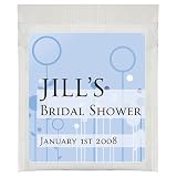 Baby Keepsake: Blue Spring Bulb Design Personalized Premium Tea Packet Favors - Unass (Set of 24)