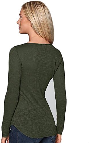 Fullgoods Women Long Sleeve Sexy Lace T Shirt Casual Blouse Ladies Tops (8, Green)