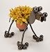BANDANA/YARDBIRDS Collectible Metal DACHSHUND Puppy Dog 4 FLOWER POT HOLDER