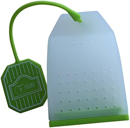 Reusable Premium Silicone Tea Infuser for Loose Leaf Tea - Tea Bag Design Tea Strainer / Diffuser FDA Approved Food Grade Silicone - Dishwasher Safe (green)