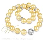WILLOW PEARLES: *VOYAGEUR 14MM WHITE PEARLE NECKLACE W/ RONDELLES - 16*