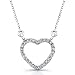 Victoria Kay 14k White Gold Diamond Heart Necklace (1/10cttw, JK, I2-I3), 16