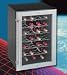 28 Bottle Thermo Electric Wine Cooler - Black Cabinet With Chrome Door